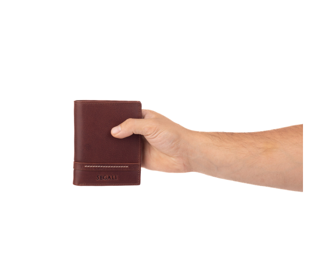 Pánská peněženka kožená SEGALI 947 hnědá