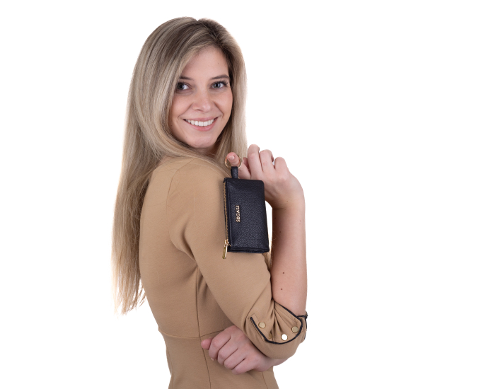 Klíčenka kožená SEGALI 50524 černá