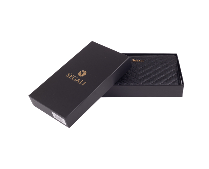 Pouzdrová peněženka kožená SEGALI 50509 černá