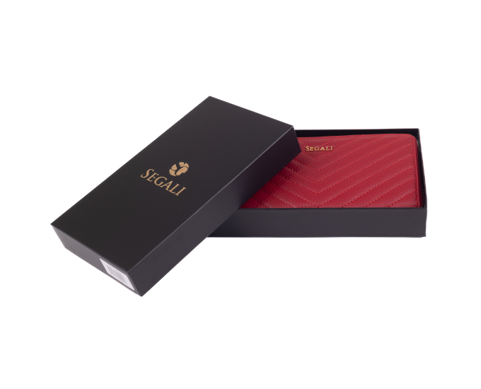 Pouzdrová peněženka kožená SEGALI 50509 červená