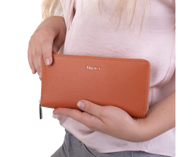Dámská peněženka kožená SEGALI 7395 cuoio