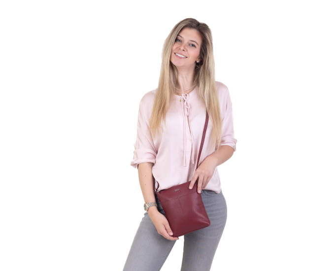 Dámská kabelka kožená SEGALI 7001 B bordo