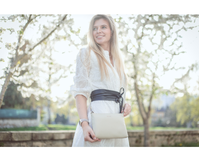 Dámská kabelka kožená SEGALI A6C blanco roto