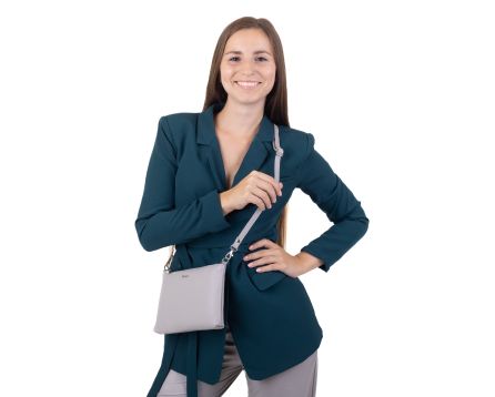 Dámská kabelka kožená SEGALI A6C šedá