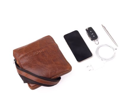 Pánská taška přes rameno kožená SEGALI 9091 koňak