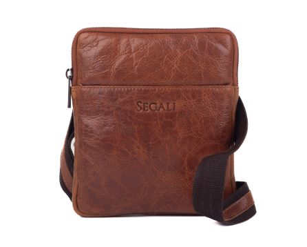 Pánská taška přes rameno kožená SEGALI 9091 koňak