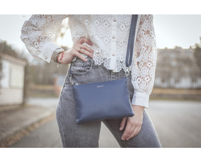 Dámská kabelka kožená SEGALI A6C navy blue