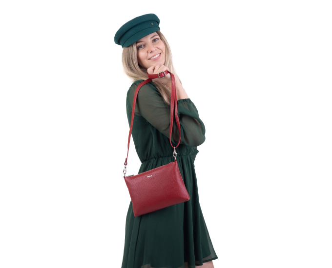 Dámská kabelka kožená SEGALI A6C červená