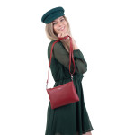 Dámská kabelka kožená SEGALI A6C červená