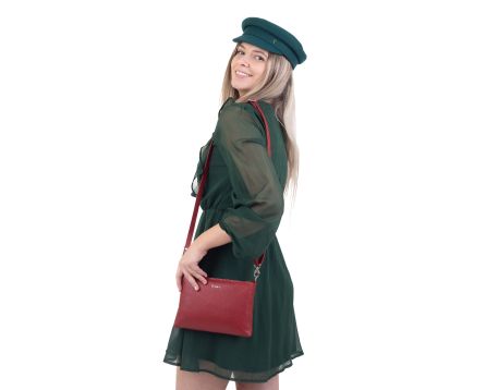 Dámská kabelka kožená SEGALI A6C červená