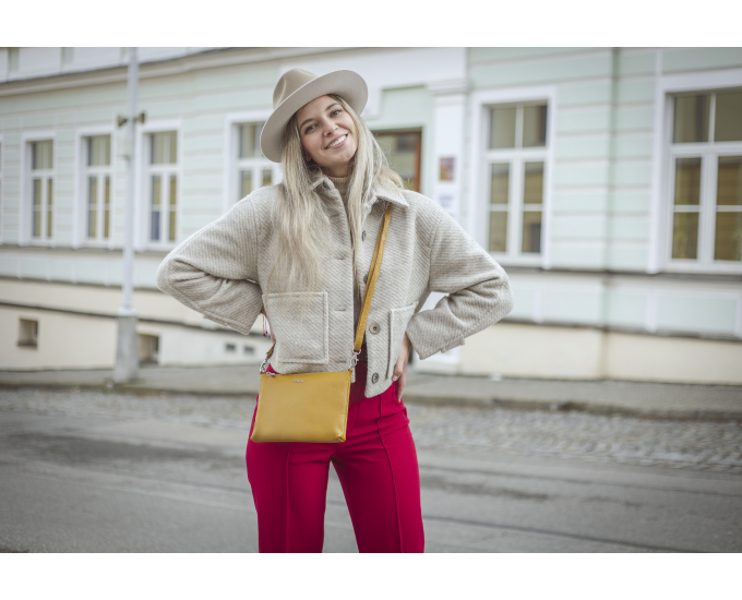 Dámská kabelka kožená SEGALI A6C mostaza