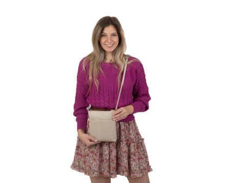 Dámská kabelka kožená SEGALI 7001 B blanco roto