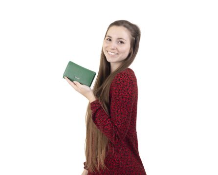 Dámská peněženka kožená SEGALI 7074 B zelená