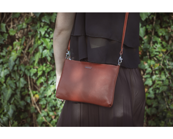 Dámská kabelka kožená SEGALI A6C koňak D17