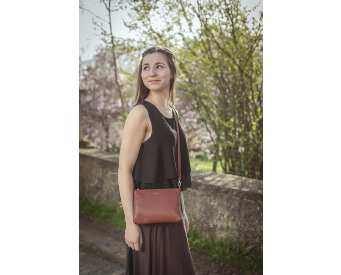 Dámská kabelka kožená SEGALI A6C koňak D17