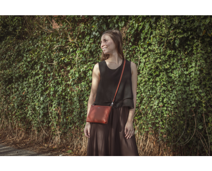 Dámská kabelka kožená SEGALI A6C koňak D17