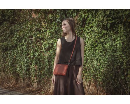 Dámská kabelka kožená SEGALI A6C koňak D17