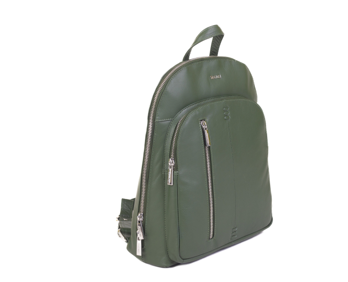 Dámský batoh kožený SEGALI 9093 zelený