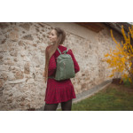 Dámský batoh kožený SEGALI 9093 zelený