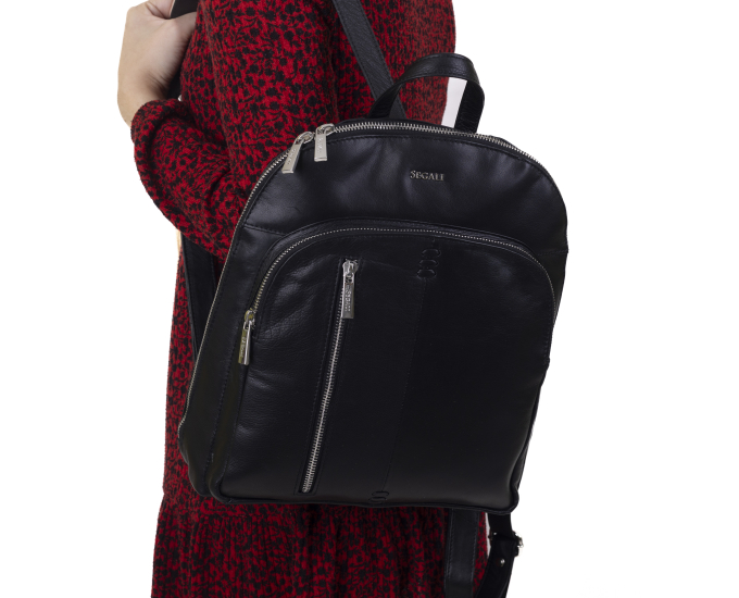 Dámský batoh kožený SEGALI 9093 černý