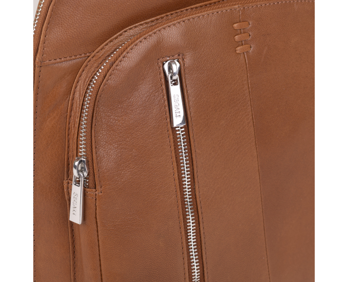 Dámský batoh kožený SEGALI 9093 koňak
