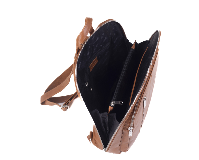 Dámský batoh kožený SEGALI 9093 koňak