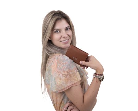 Dámská peněženka kožená SEGALI 7106 B koňak D17