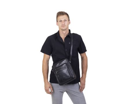 Pánská taška kožená SEGALI 717 černá