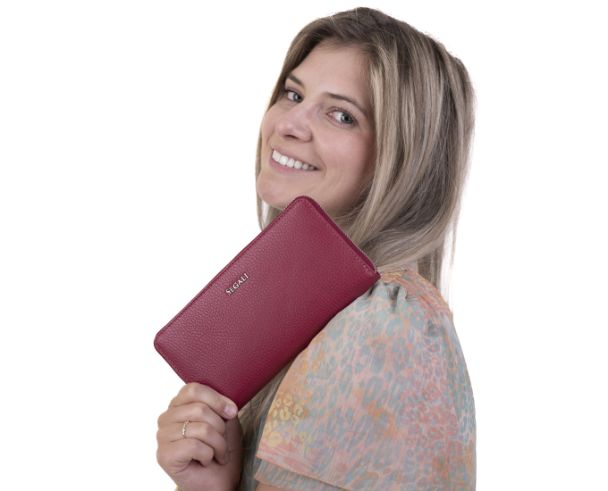 Dámská peněženka kožená SEGALI 7395 viva magenta