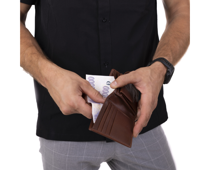 Pánská peněženka kožená SEGALI 491 koňak