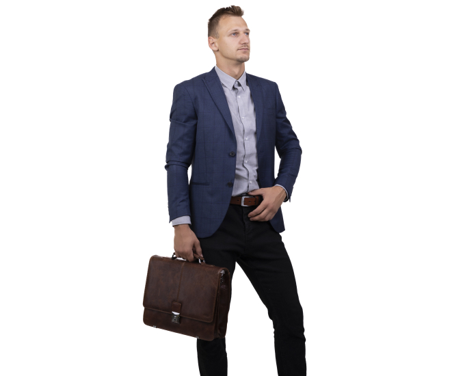 Pánský kufřík kožený SEGALI 7005 chestnut