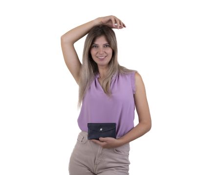 Kapsička kožená TINA SEGALI navy