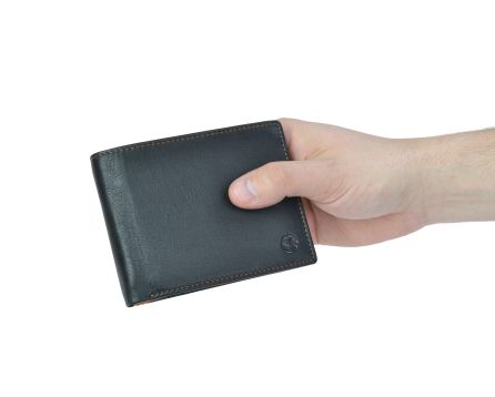 Pánská kožená peněženka SEGALI 614538 černá/tan