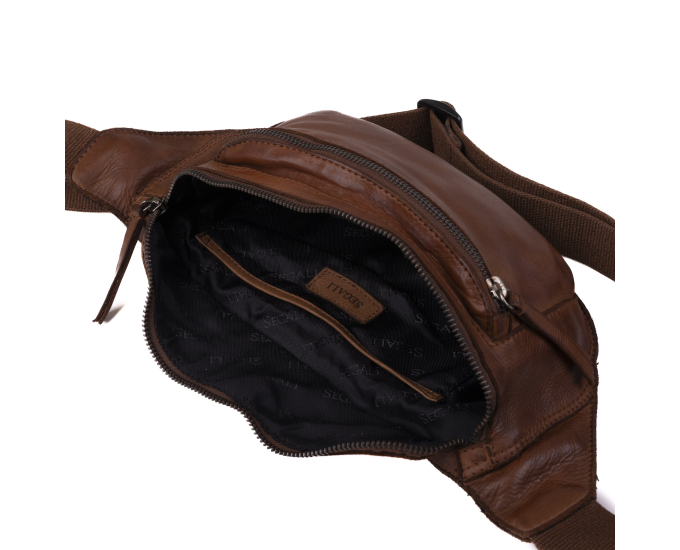 Pánská ledvinka kožená SEGALI 25819 tan