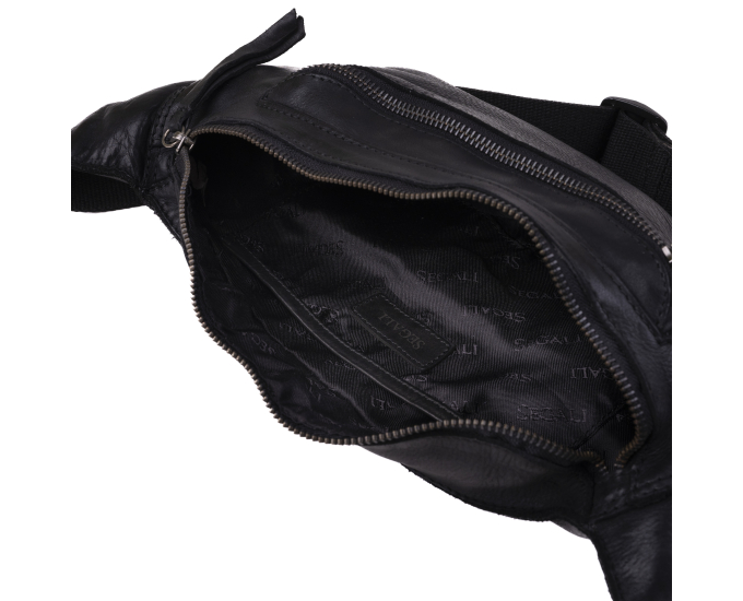 Pánská ledvinka kožená SEGALI 25819 černá