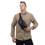 Pánská ledvinka kožená SEGALI 25819 černá