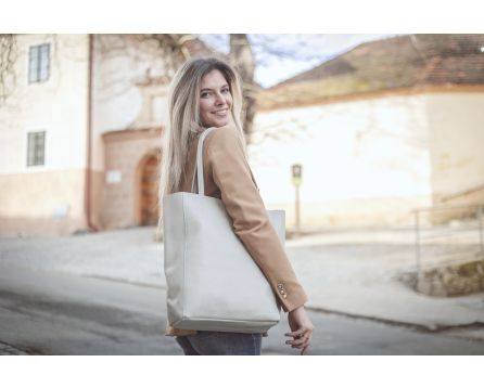 Kožená kabelka Adele SEGALI blanco roto