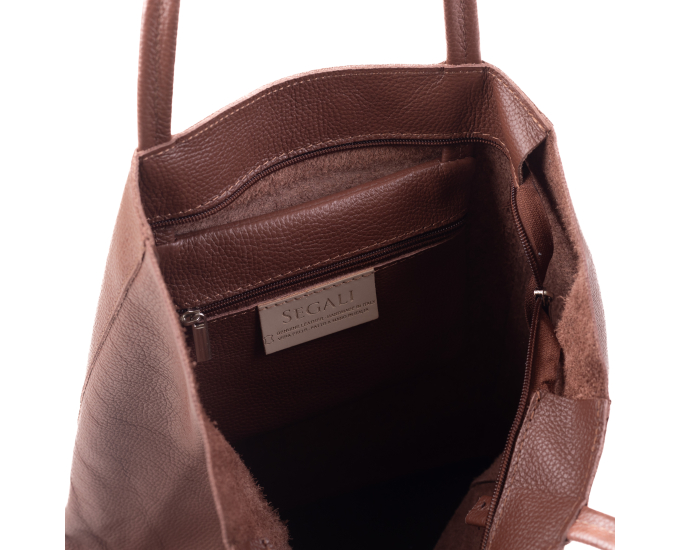 Kožená kabelka Adele SEGALI hnědá