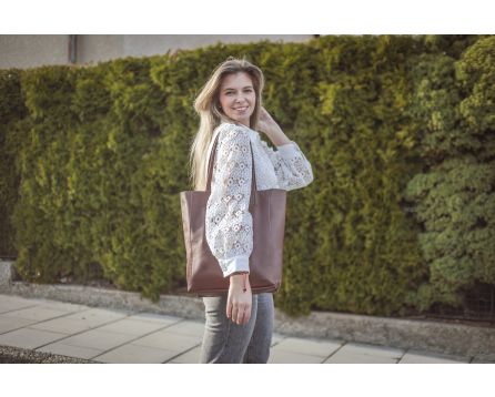 Kožená kabelka Adele SEGALI hnědá