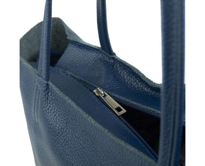 Kožená kabelka Adele SEGALI modrá