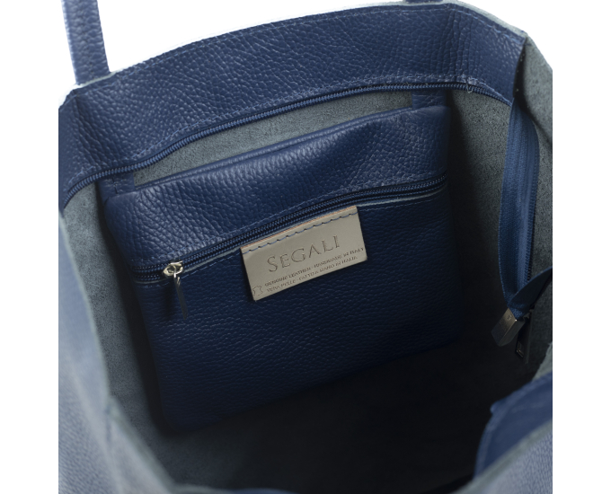 Kožená kabelka Adele SEGALI modrá