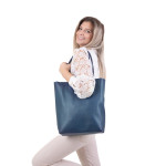 Kožená kabelka Adele SEGALI modrá