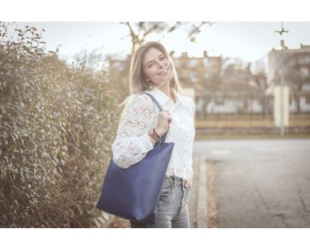 Kožená kabelka Adele SEGALI modrá