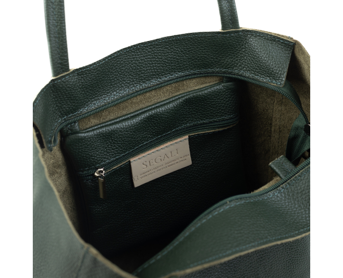 Kožená kabelka Adele SEGALI zelená