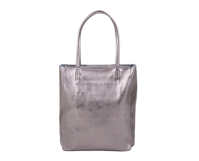 Kožená kabelka Adele SEGALI stříbrná