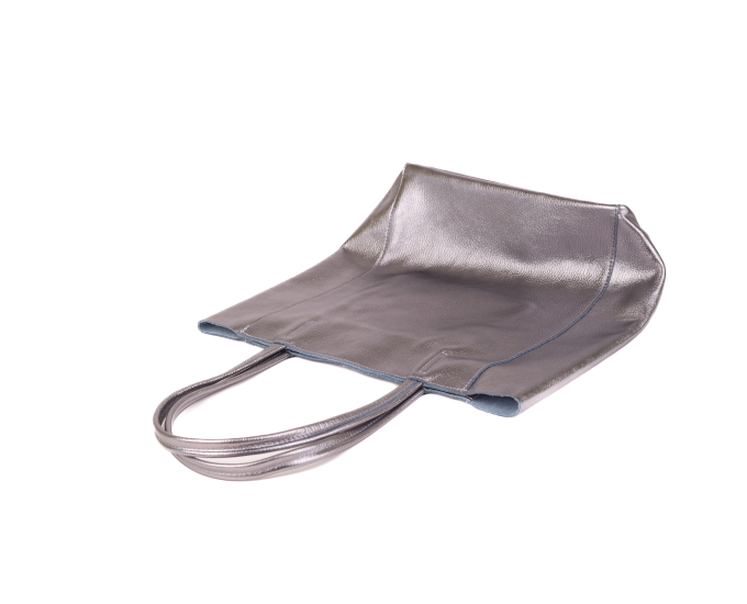 Kožená kabelka Adele SEGALI stříbrná