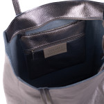 Kožená kabelka Adele SEGALI stříbrná