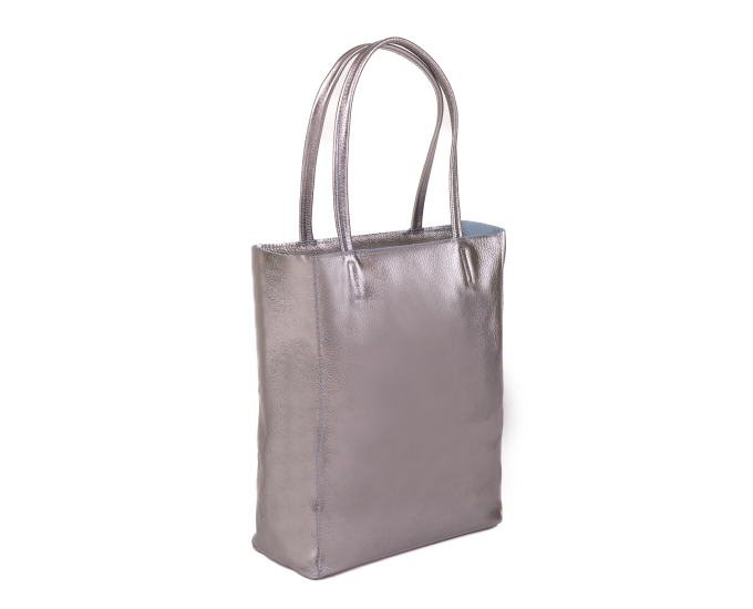 Kožená kabelka Adele SEGALI stříbrná