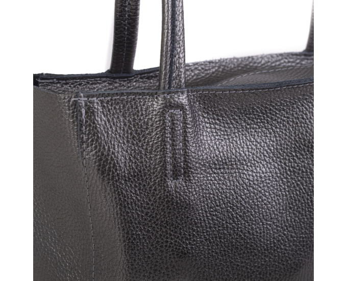 Kožená kabelka Adele SEGALI metalická