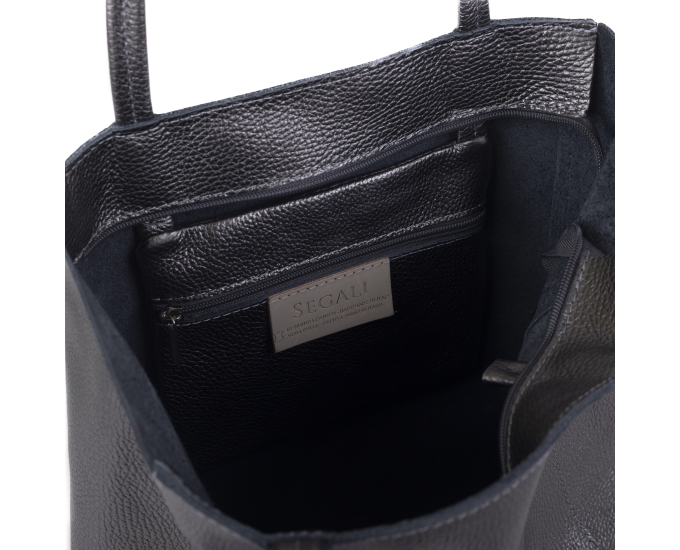 Kožená kabelka Adele SEGALI metalická